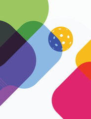 Great abstract art pickleball background design for any media