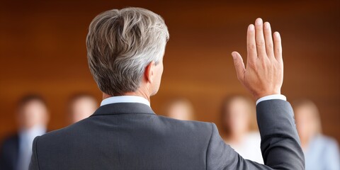 A foreclosure auctioneer announcing bids at a courthouse