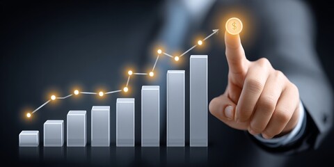 A government official pointing at a monetary policy impact model