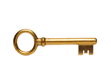 Unlock new possibilities with this elegant antique brass key