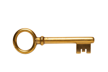 Unlock new possibilities with this elegant antique brass key