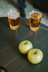 apple juice and apple