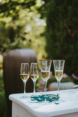 glasses on the table