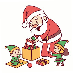 santa claus and his son