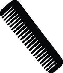 Flat design wide tooth comb icon for hair care and grooming