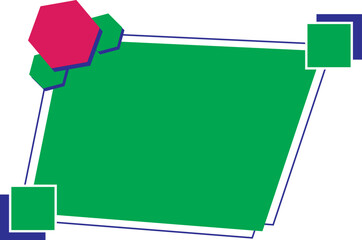 Abstract Geometric Background with Hexagons and Squares