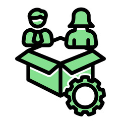 Logistics Shipping Delivery Package icon from the Customer Development icon collection (Solid Color Lineal Style)