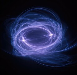 Obraz premium A swirling, ethereal formation of blue and violet light, suggesting energy or a cosmic event