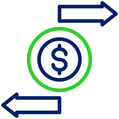 Transaction icon isolated on white background. vector illustration icon for business, accounting financial and other business