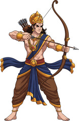 Vector illustration of Lord Rama