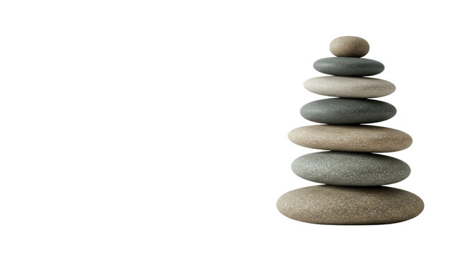 Stacked balanced stones on a black background representing harmony, meditation, and relaxation, perfect for wellness and mindfulness content