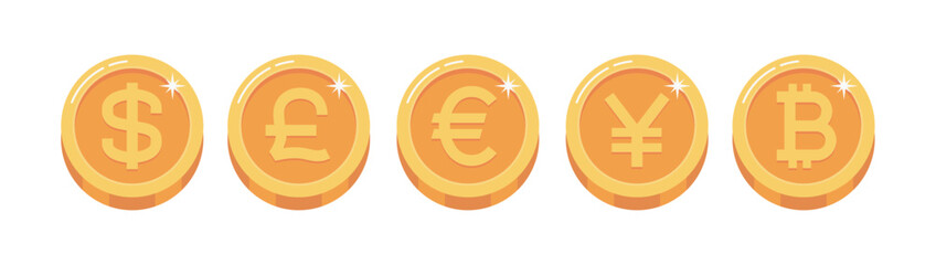 Coin isolated on white background