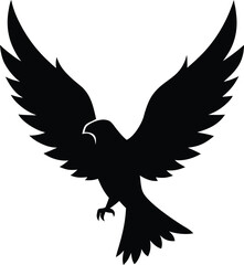 Silhouette eagle in flight silhouette