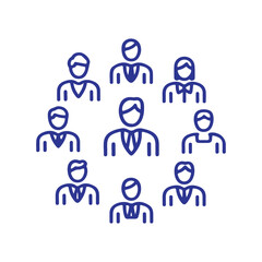 Fototapeta premium Diverse team of professionals collaborating in a meeting, representing unity and teamwork.