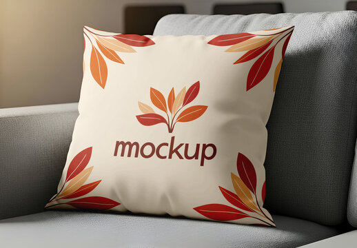 Square Pillow Mockup 