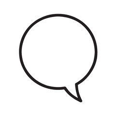Simple outline of a speech bubble for communication and ideas