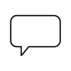 Simple outline of a speech bubble with a tail