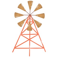 windmill turning in the wind silhouette vector design art and illustration