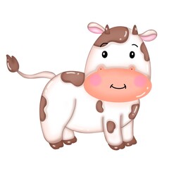Cute cartoon cow illustration