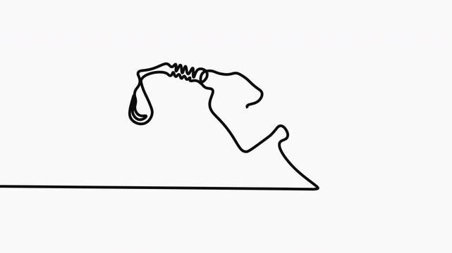 Continuous one line drawing of Electric car at charging stations. Single line drawing illustration of Electric car. Battery Green energy concept vector art. Doodle line illustration.