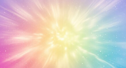 A vibrant explosion of rainbow colors radiating outwards from a central point, creating a sense of energy and wonder.