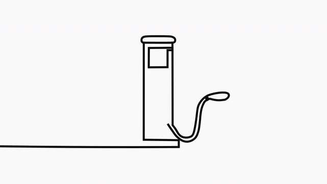 Continuous one line drawing of Electric car at charging stations. Single line drawing illustration of Electric car. Battery Green energy concept vector art. Doodle line illustration.