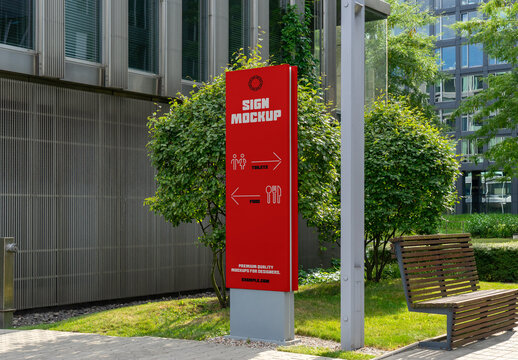 Wayfinding Signage Mockup