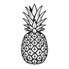 Obraz premium pineapple vector illustration