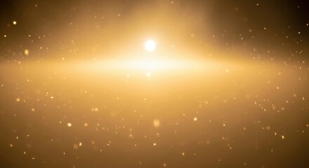 Fototapeta premium A bright, glowing celestial body illuminates a dusty, star-filled expanse of space.