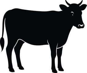 Cow Silhouette Vector Art Illustration