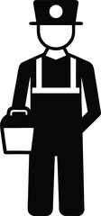 Milkman silhouette vector art illustration