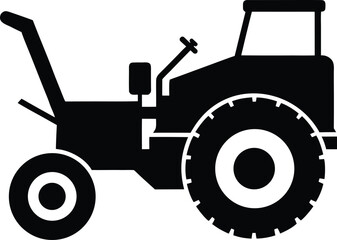 Power tiller silhouette vector art illustration