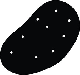 Potato silhouette vector art illustration