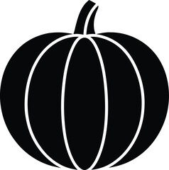 Pumpkin silhouette vector art illustration