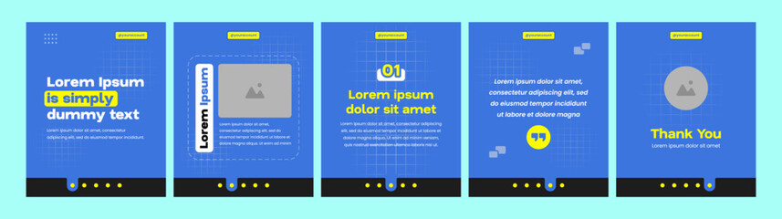 Simple and editable carousel template for social media posts © Rozin