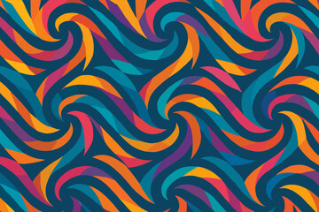 Fototapeta premium Fragmented diagonally harmony geometric vector angular flow rhythmic arcs shards spiralwave illustration