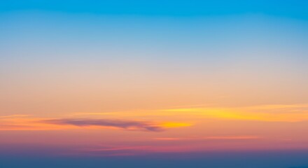 Vibrant sunset sky background with gradient colors and wispy clouds
