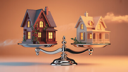 Weighing home investment options realistically with balanced property value, compare real estate decisions, and visualize your property investment choices