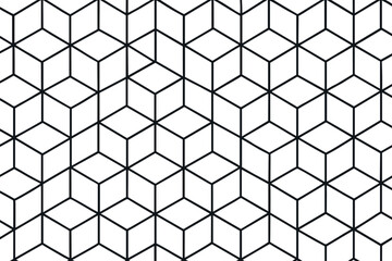 Fototapeta premium Cubes forming isometric abstract seamless lines cube background angular illustration geometric grid