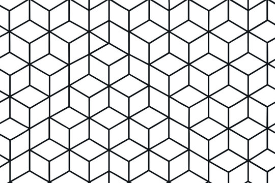 Cubes forming isometric abstract seamless lines cube background angular illustration geometric grid