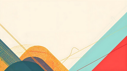 Abstract Geometric Mountain Landscape with