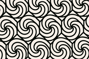 Obraz premium Flow abstract geometry spiral arcs symmetry angular lattice across vector illustration