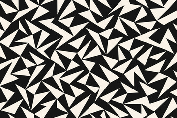 Illustration seamless rhythmic dynamic field triangle flows vector angular tessellation