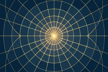 Naklejka premium Grid outward radial vector glowing light beams illustration geometric expanding intersections