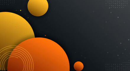 Abstract geometric background with circles and dots for modern presentation