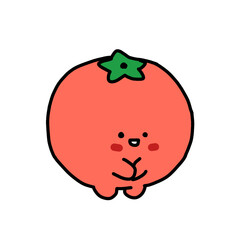 Cute Cartoon Tomato Character Illustration