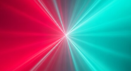 "Vibrant Red and Teal Light Beam Abstract Background for Technology Projects | AI Generated"