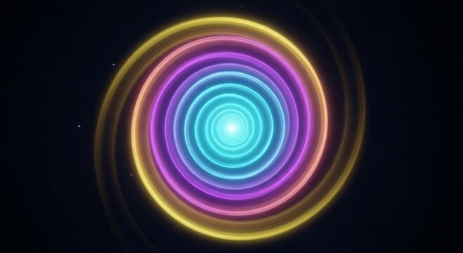 "Mesmerizing Neon Spiral Tunnel Background for Creative and Modern Designs | AI Generated"