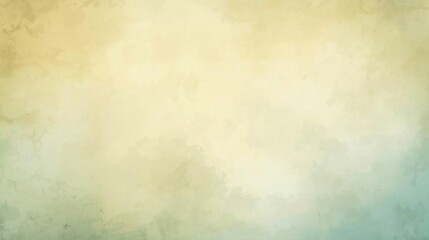 Fototapeta premium Soft Yellow to Teal Gradient Background Featuring Watercolor Texture and Cloud-Like Patterns