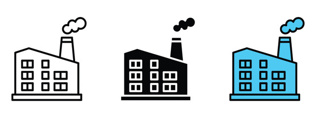 Naklejka premium Factory icon vector. industry and production symbol. vector illustration.
